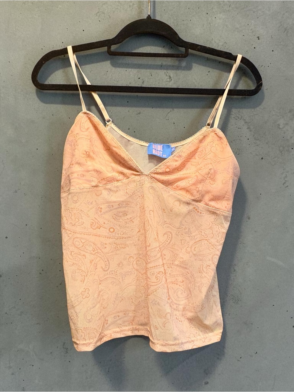 Y2K style Women's Peach Paisley Camisole Tank